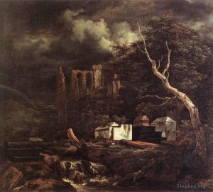 Jacob van Ruisdael œuvres - Le cimetière juif
