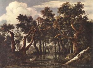 Jacob van Ruisdael œuvres - Le marais dans une forêt