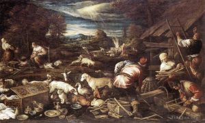 Jacopo dal Ponte œuvres - Le sacrifice de Noé