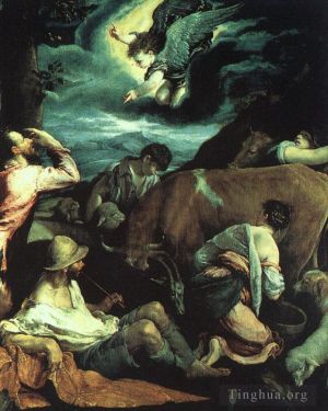 Jacopo dal Ponte œuvres - L'Annonciation aux bergers