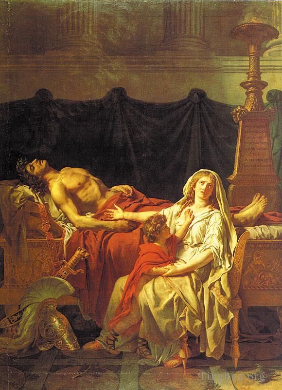 Jacques-Louis David Peinture à l'huile - Andromaque Deuil Hector cgf