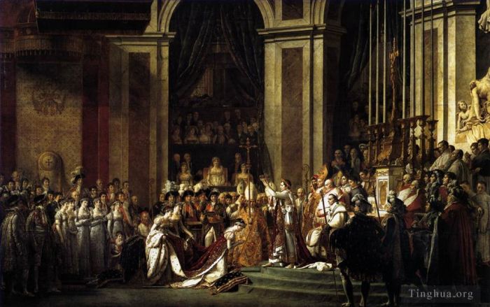 Jacques-Louis David Peinture à l'huile - Consécration de l'Empereur Napoléon Ier et Couronnement de l'Impératrice Joséphine