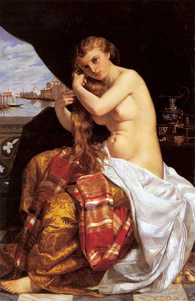 Jacques-Louis David Peinture à l'huile - Jules Venitienne A Sa Toilette