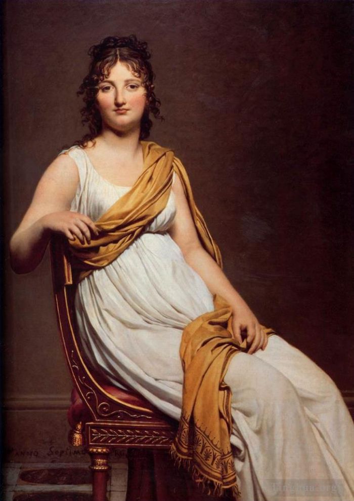 Jacques-Louis David Peinture à l'huile - Madame Raymond de Verninac