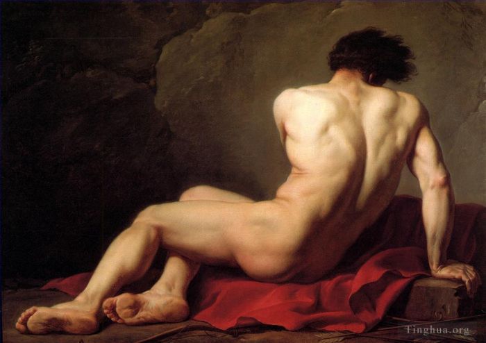 Jacques-Louis David Peinture à l'huile - Nu masculin dit Patrocle