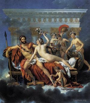 Jacques-Louis David œuvres - Mars désarmé par Vénus et les Trois Grâces