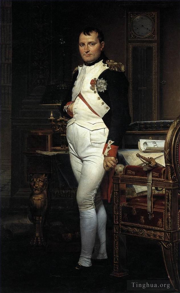 Jacques-Louis David Peinture à l'huile - Napoléon dans son bureau