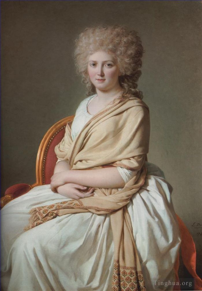Jacques-Louis David Peinture à l'huile - Portrait d'Anne Marie Louise Thélusson