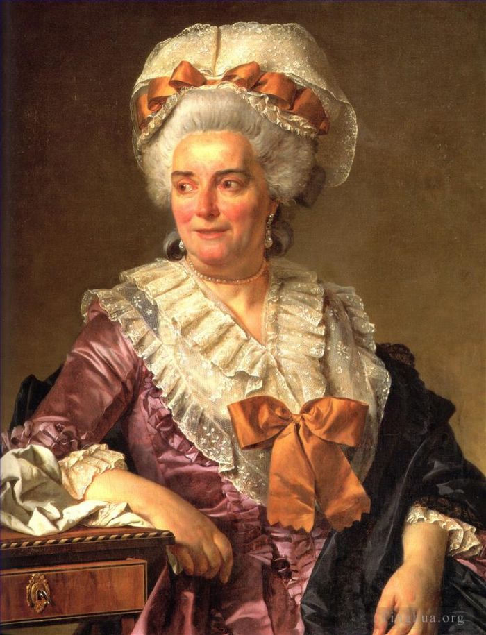 Jacques-Louis David Peinture à l'huile - Portrait de Geneviève Jacqueline Pécoul