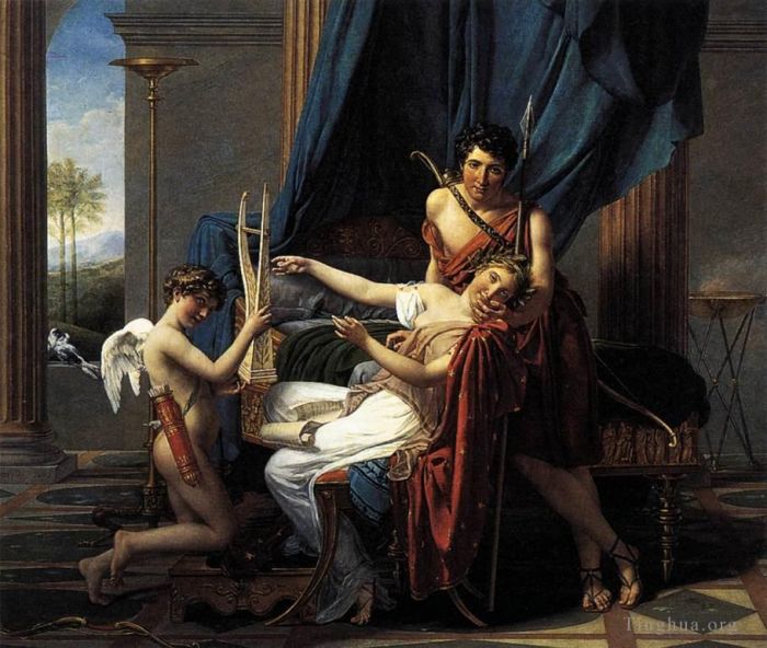 Jacques-Louis David Peinture à l'huile - Sappho et Phaon