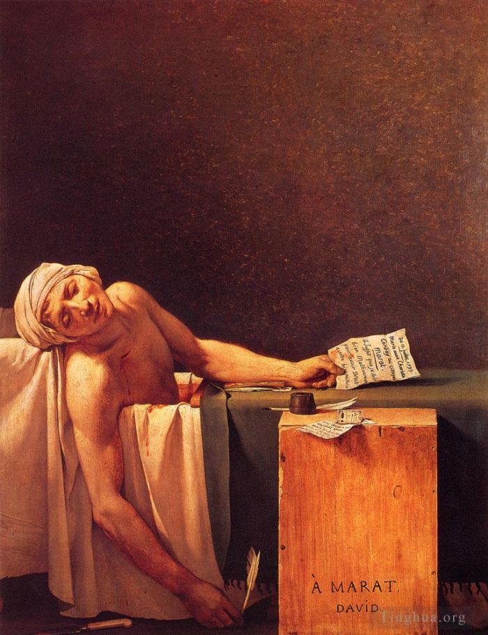 Jacques-Louis David Peinture à l'huile - La mort de Marat