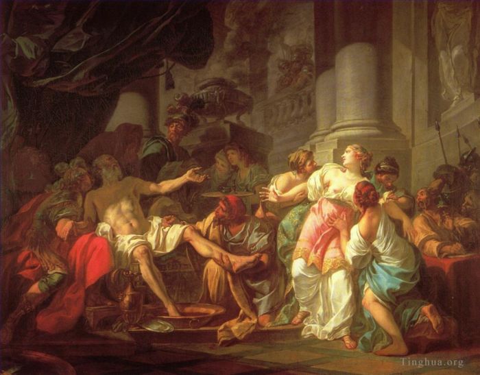 Jacques-Louis David Peinture à l'huile - La mort de Sénèque
