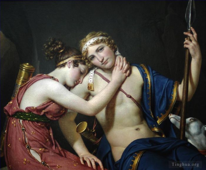 Jacques-Louis David Peinture à l'huile - Les adieux de Télémaque et d'Eucharis