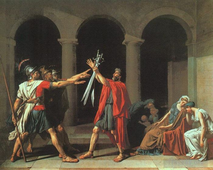 Jacques-Louis David Peinture à l'huile - Le Serment des Horaces cgf