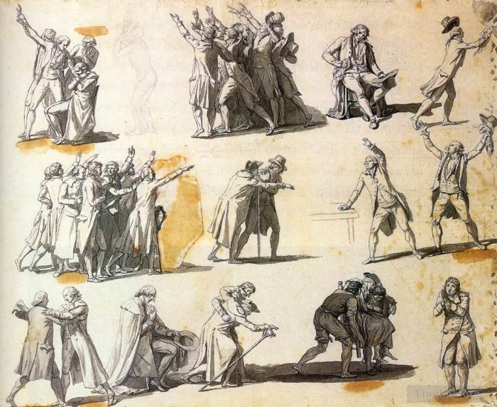 Jacques-Louis David Types de peintures - Les députés prêtent serment