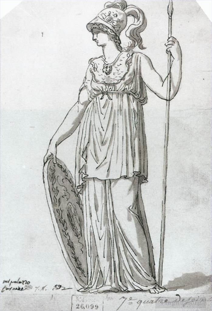 Jacques-Louis David Types de peintures - Minerve