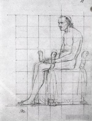 Jacques-Louis David œuvres - Étude de nu Pape Pie VII