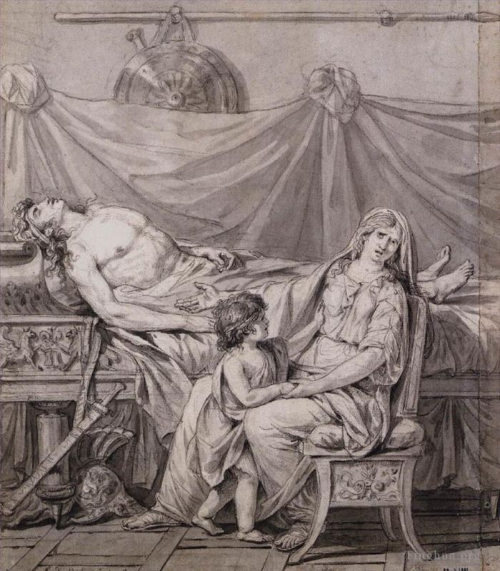Jacques-Louis David Types de peintures - Le chagrin d'Andromaque