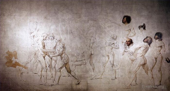 Jacques-Louis David Types de peintures - Le serment sur le court de tennis