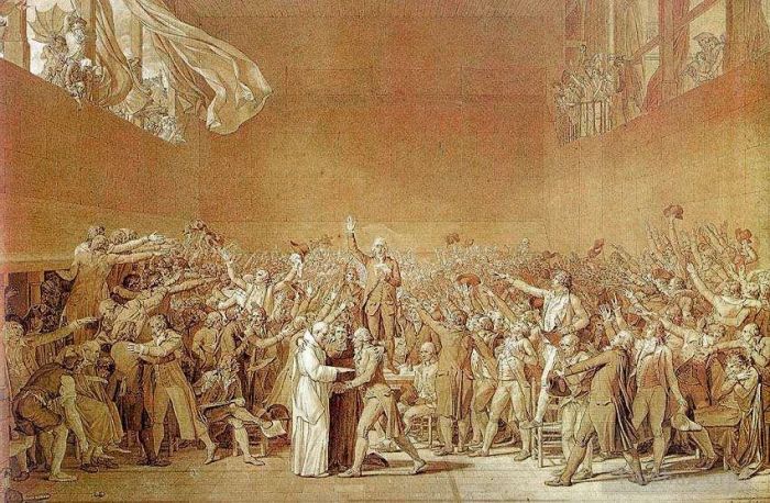 Jacques-Louis David Types de peintures - Le serment du court de tennis