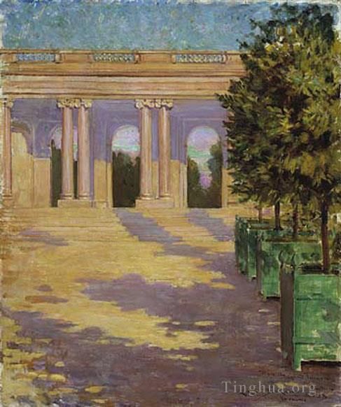 James Carroll Beckwith Peinture à l'huile - Arcades du Grand Trianon Versailles