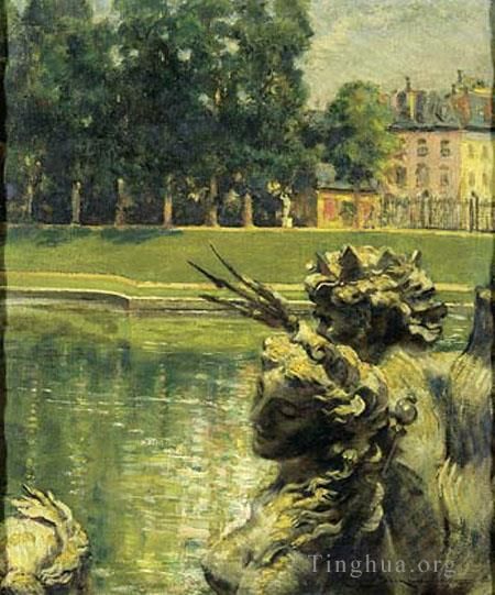 James Carroll Beckwith Peinture à l'huile - Bassin de Neptune Versailles