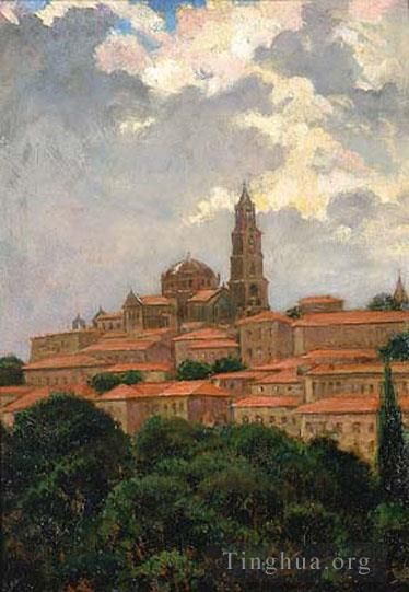 James Carroll Beckwith Peinture à l'huile - Cathédrale du Puy
