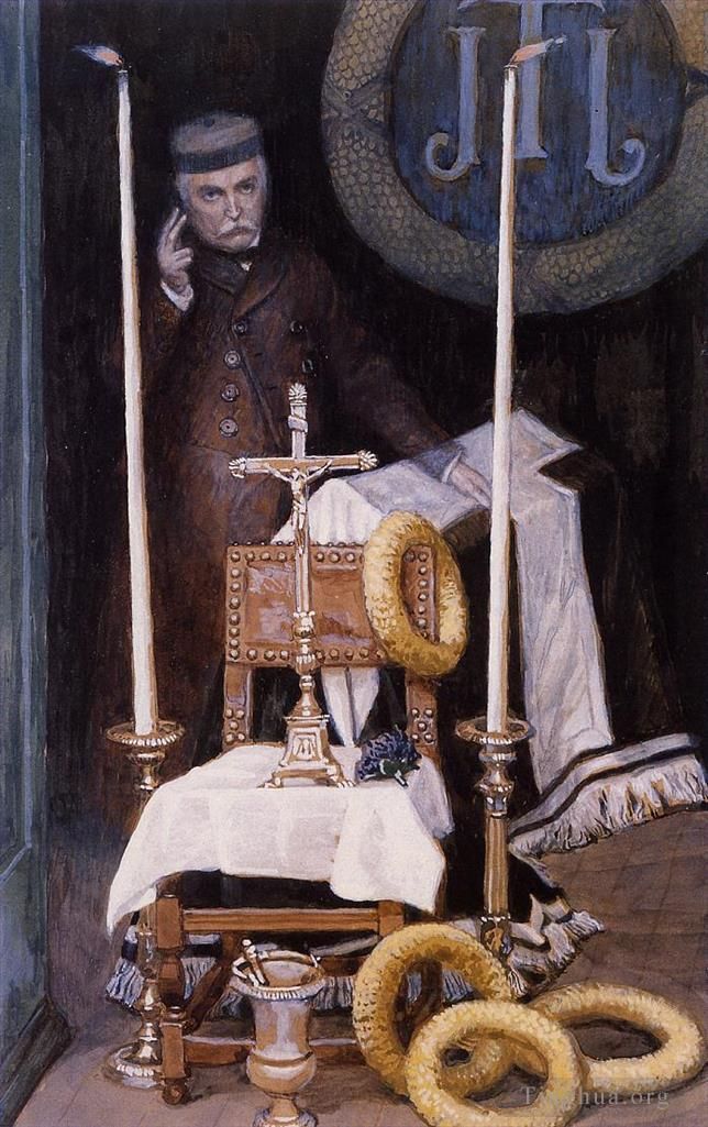 James Tissot Peinture à l'huile - Portrait du pèlerin