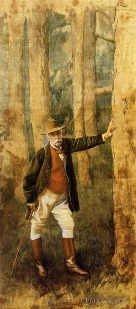 James Tissot Peinture à l'huile - Autoportrait