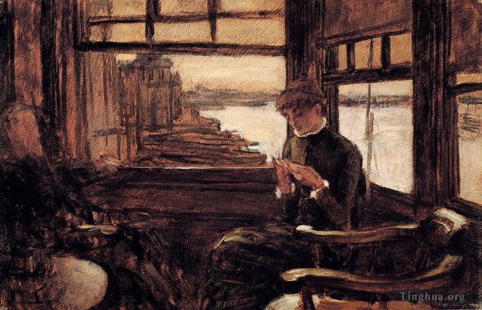 James Tissot Peinture à l'huile - Étude pour le fils prodigue dans la vie moderne Le départ