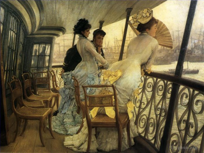 James Tissot Peinture à l'huile - La galerie du HMS Calcutta