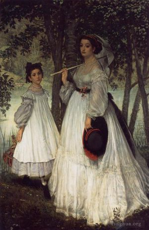 James Tissot œuvres - Le portrait des deux sœurs