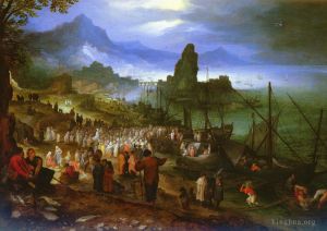 Jan Brueghel the Elder œuvres - 156Le Christ prêchant au port