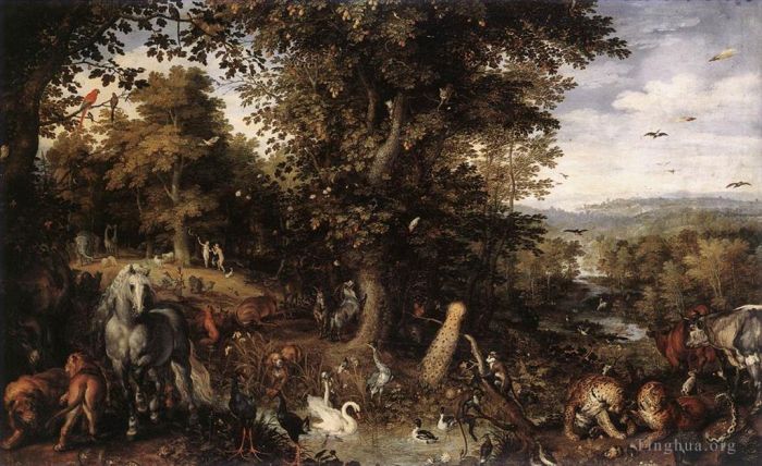 Jan Brueghel the Elder Peinture à l'huile - Jardin d'Eden