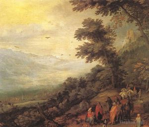 Jan Brueghel the Elder œuvres - Rassemblement de gitans dans le bois