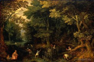 Jan Brueghel the Elder œuvres - Latone et les paysans lyciens