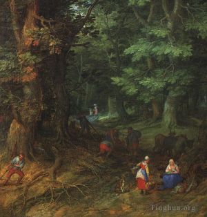 Jan Brueghel the Elder œuvres - Repos pendant la fuite vers l'Égypte