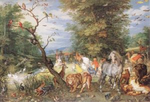 Jan Brueghel the Elder œuvres - Les animaux entrant dans l'arche
