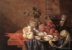 Jan Davidsz de Heem œuvres - Fruits Et Morceaux De Mer