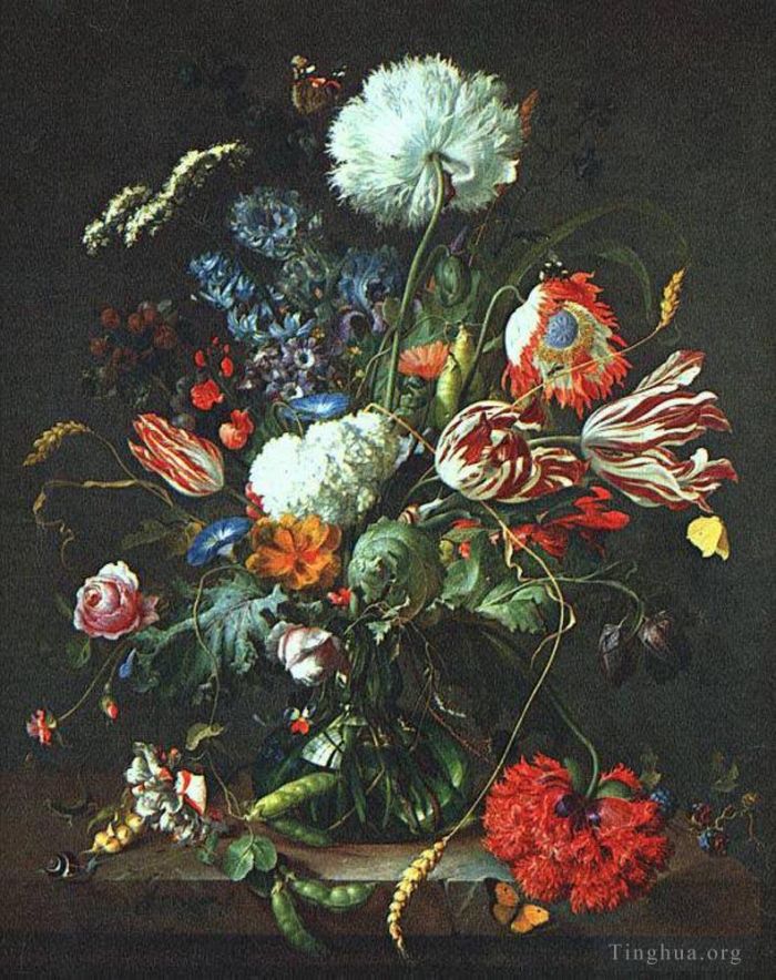 Jan Davidsz de Heem Peinture à l'huile - Vase de fleurs