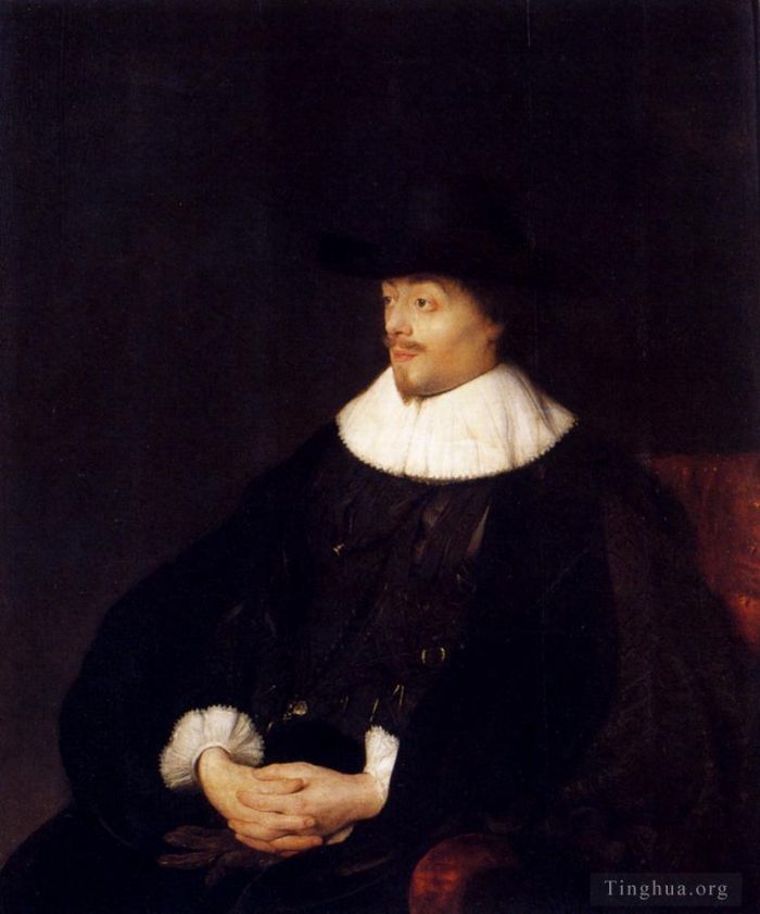 Jan Lievens Peinture à l'huile - Portrait De Constantijn Huygens