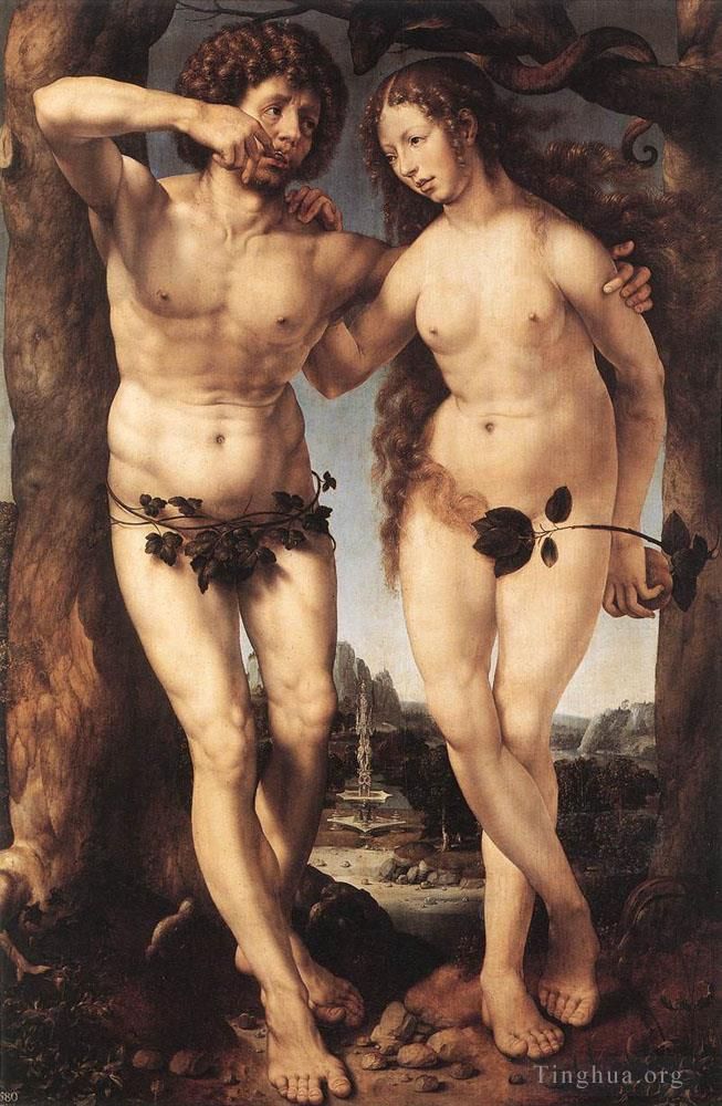 Jan Gossaert Peinture à l'huile - Adam et Eve