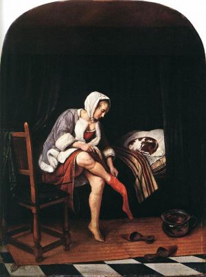 Jan Havickszoon Steen œuvres - Les toilettes du matin 1665