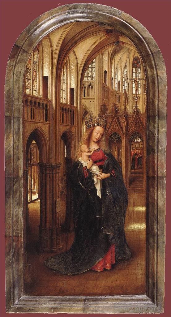 Jan van Eyck Peinture à l'huile - Madone dans l'église