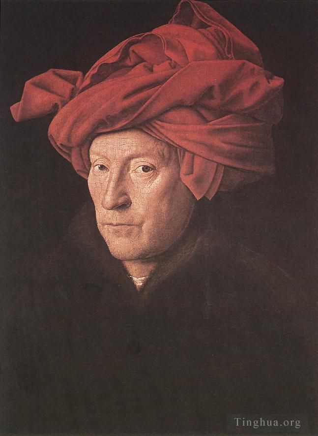Jan van Eyck Peinture à l'huile - Homme au turban