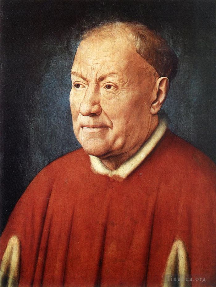 Jan van Eyck Peinture à l'huile - Portrait du cardinal Niccolo Albergati
