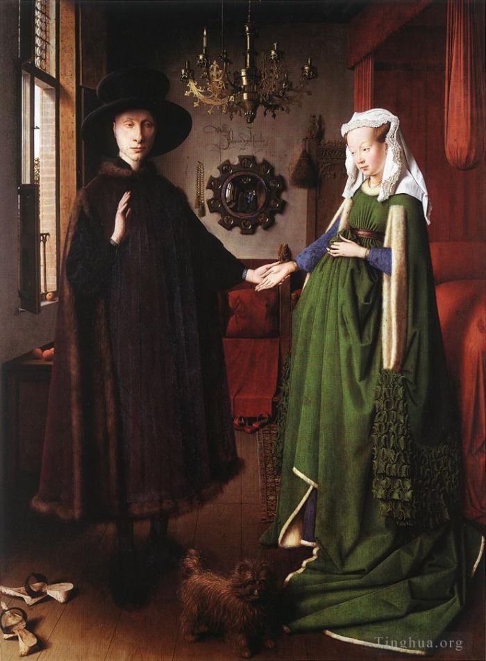 Jan van Eyck Peinture à l'huile - Portrait de Giovanni Arnolfini et de son épouse