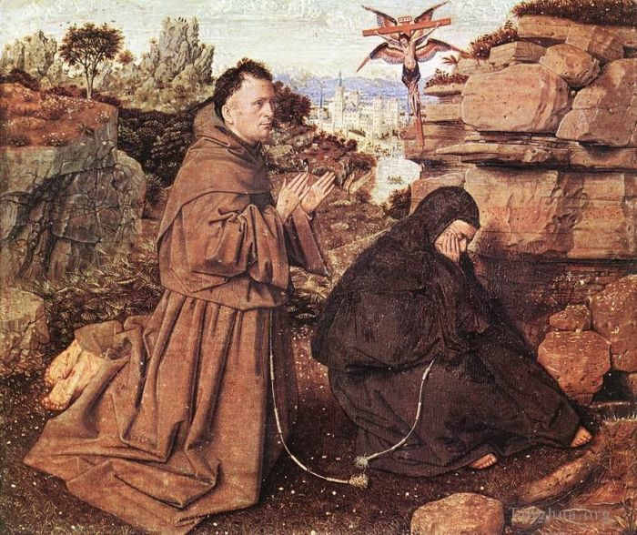 Jan van Eyck Peinture à l'huile - Stigmatisation de saint François