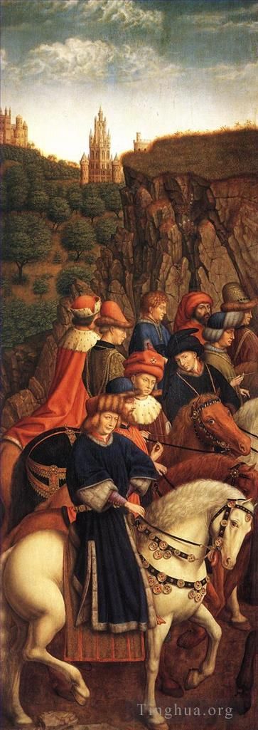 Jan van Eyck Peinture à l'huile - Le retable de Gand Les Justes Juges