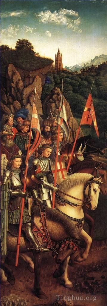 Jan van Eyck Peinture à l'huile - Le retable de Gand Les Soldats du Christ